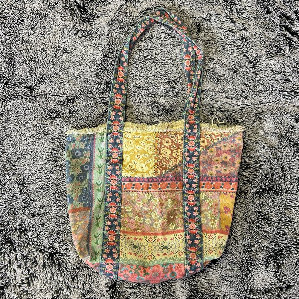 Floral Patchwork Tote Bag - Multicolor - image 2